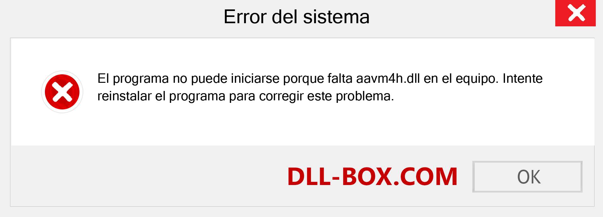 ¿Falta el archivo aavm4h.dll ?. Descargar para Windows 7, 8, 10 - Corregir aavm4h dll Missing Error en Windows, fotos, imágenes